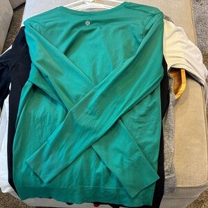 lululemon athletica green swiftly tech relaxed fit long sleeve